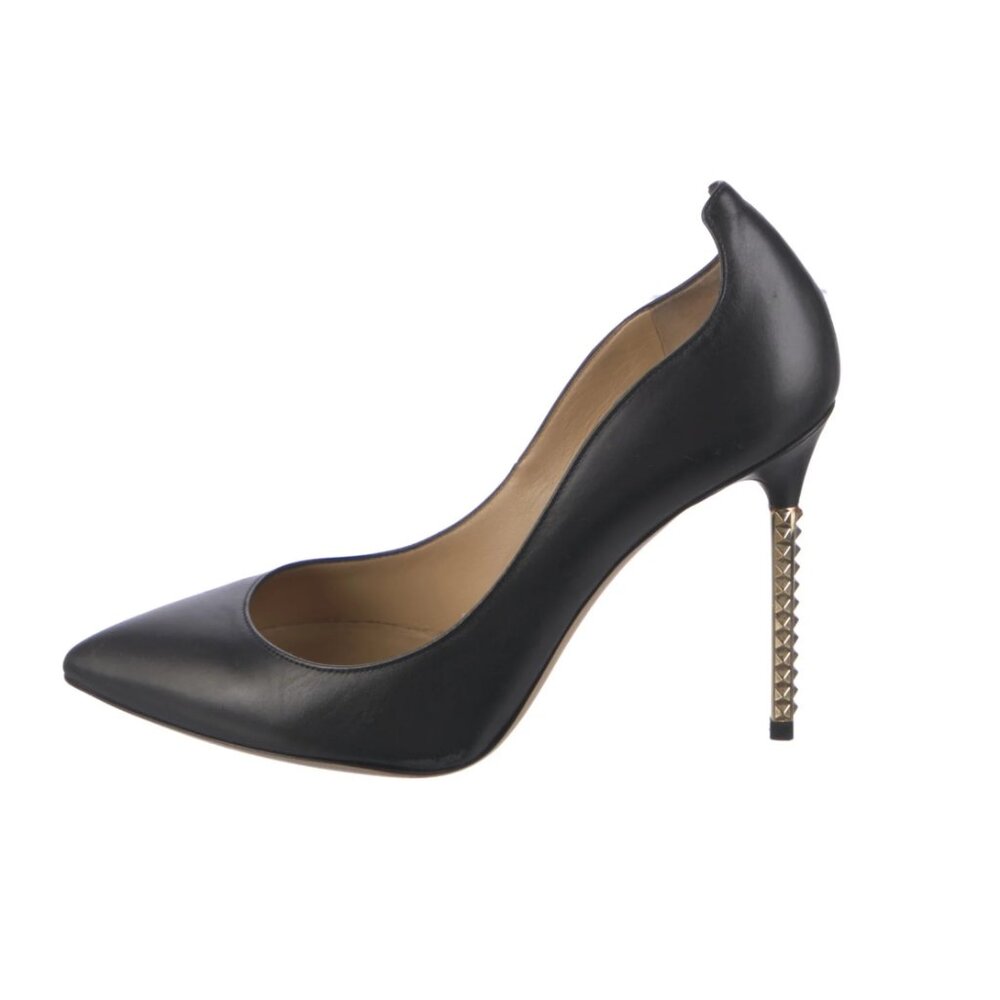 Valentino Black Leather Stiletto Heels